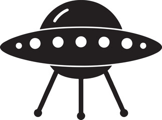 UFO alien spacecraft vector Silhouette, ufo Silhouette of spaceship, alien flying saucer spaceship silhouette © Ramiz