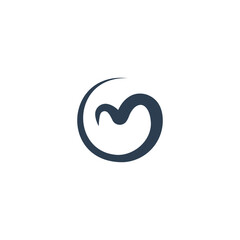 Alphabet monogram letter m logo