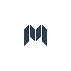 Alphabet monogram letter m logo