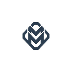 Alphabet monogram letter m logo
