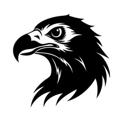Obraz premium Eagle head vector illustration, a wild bird and animal design