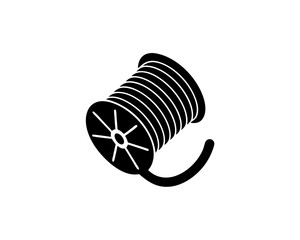 creative details cable spool icon vector illustration	