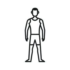 Sports Athletes Outline on White Background