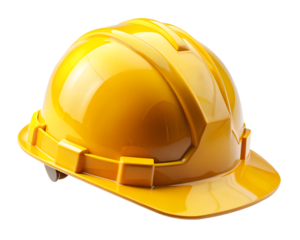 yellow helmet isolated on white