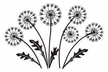 set of flowers vector
