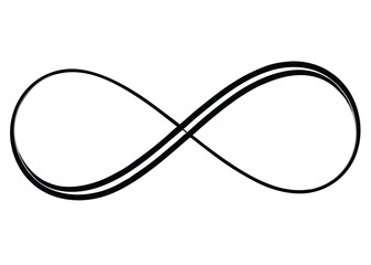 Infinity loop line art silhouette vector
