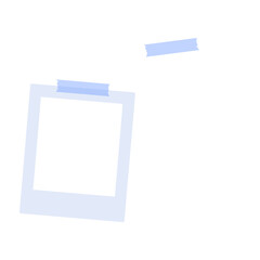 Blank photo frame template. Suitable for scrapbook, album, planner, journal. Flat decorative vector design isolated illustration.