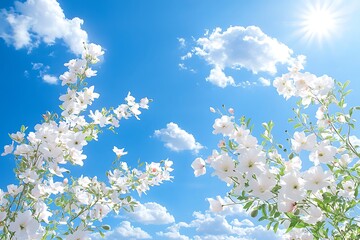 Blossoms Against Blue Sky