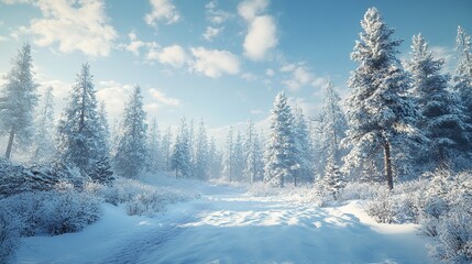 Obraz premium The sun shining through a majestic tree on a meadow, with clear blue sky in the background, panorama format