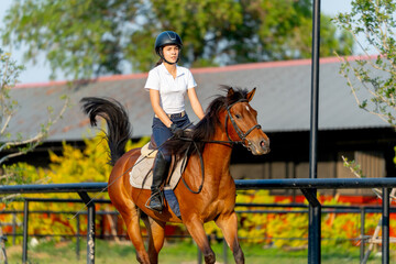 girl riding horse