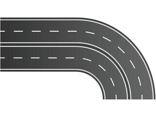 Fototapeta premium Racing track road vector traffic marking lane 