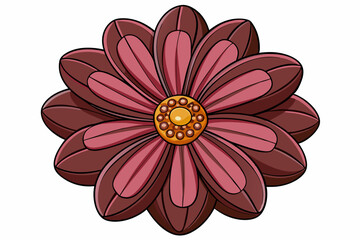 orange lily isolated on white