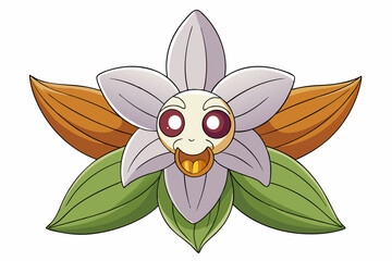 orange lily isolated on white