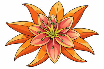 vector illustration of lotus flower