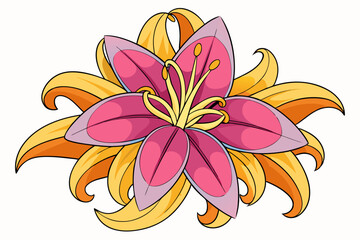 vector illustration of lotus flower