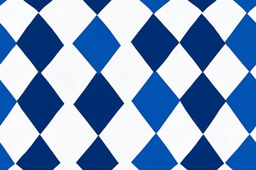 Fototapeta premium A blue and white rhombus seamless pattern background for the graphic design of a beer label