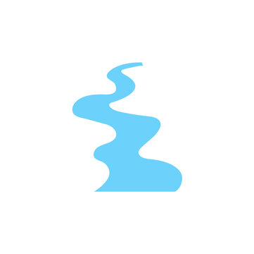 Flowing river water vector illustration 