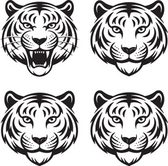 tiger head silhouette