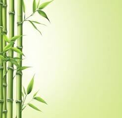 A close up of a bamboo tree with green leaves on a background