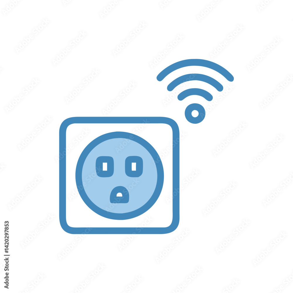 Poster smart plug with wireless connectivity: iot home automation
