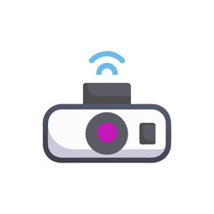 Wireless Car Dashcam Icon with Signal Indicator