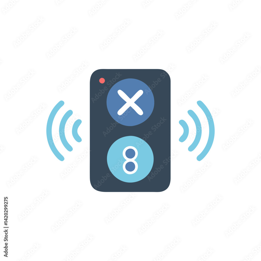 Poster wireless device, mute notification and eight option signal