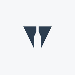 Abstract letter V logotype