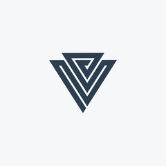 Abstract letter V logotype