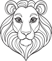 lion head vector illustration