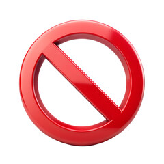 3d render of a forbidden sign not allowed