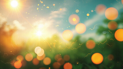 Abstract Bokeh Background with Soft Light and Blur Effect