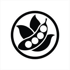  Organic Soybean Logo Silhouette Illustration