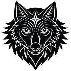 Wolf Head Stylized Illustration