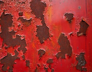 Rusty Peeling Red Metal Sheet Texture