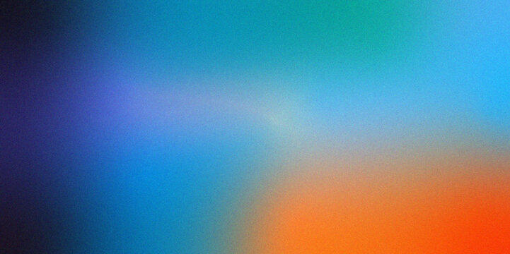 Multicolor grainy gradient background stylish liquid art. Abstract pastel spring blue red teal gradient trendy color palette. Abstract colorful gradient mesh backgound