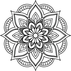 Floral Mandala Design – Intricate Vector Artwork