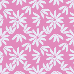 Elegant trendy vector ditsy floral seamless pattern design of beautiful abstract flowers and leaves. Foliage repeat texture background. Suitable for wallpaper, surface printing and textile