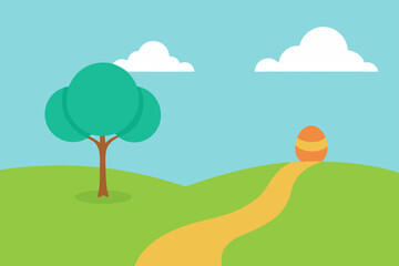 Fototapeta premium landscape with trees