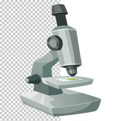 vector microscope on white background