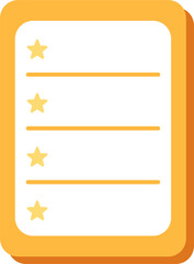Yellow Star Vector Minimalist Note