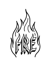 Create a minimalist line are T-shirt design featuring a hand-drawn sketch of flames in a dynamic, artistic style. 