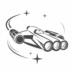 Futuristic Space Fighter Vector Illustration