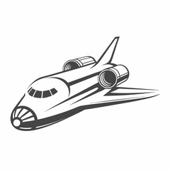 Futuristic Space Fighter Vector Illustration