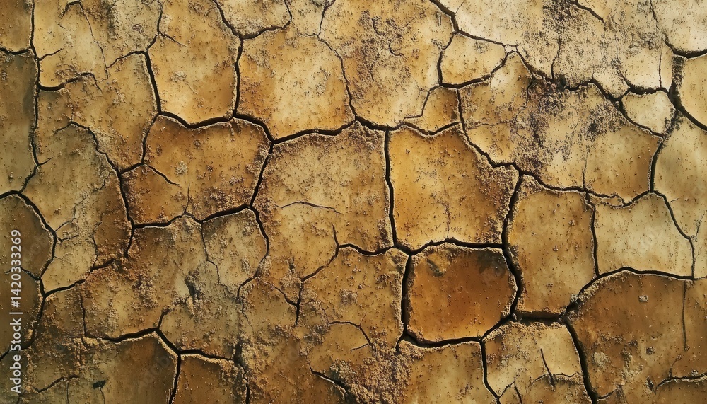 Leinwandbilder cracked gray texture with peeling surface revealing intricate patterns and lines under soft lighting
