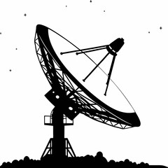 Satellite Dish Vector Illustration