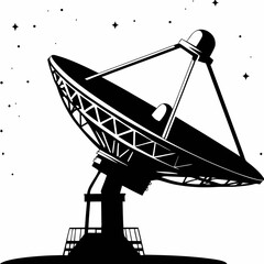 Satellite Dish Vector Illustration
