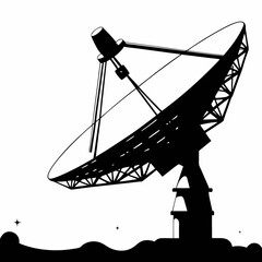 Satellite Dish Vector Illustration