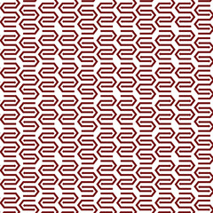 red and white seamless pattern, seamless pattern with hearts, maze-like, repeating geometric shapes, with their sharp angles and curves, create a strong visual texture.