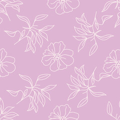 Fototapeta premium Floral Pattern NAture Design Fabric Textile Illustration Vector 