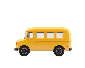 yellow school bus isolated